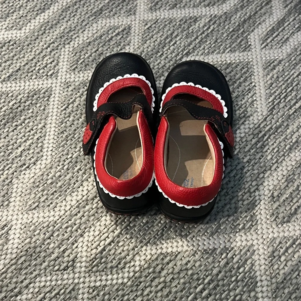 Robeez Black and Red Kids Dress Shoes